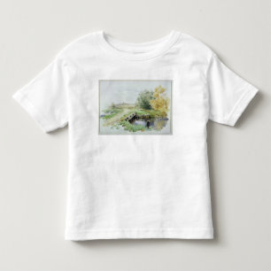 Landscape with bridge over a stream toddler T-Shirt