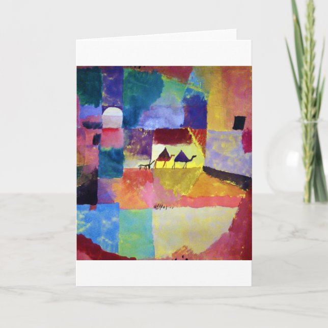 Landscape with Camels, Paul Klee Card (Front)