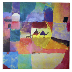 Landscape with Camels, Paul Klee Ceramic Tile