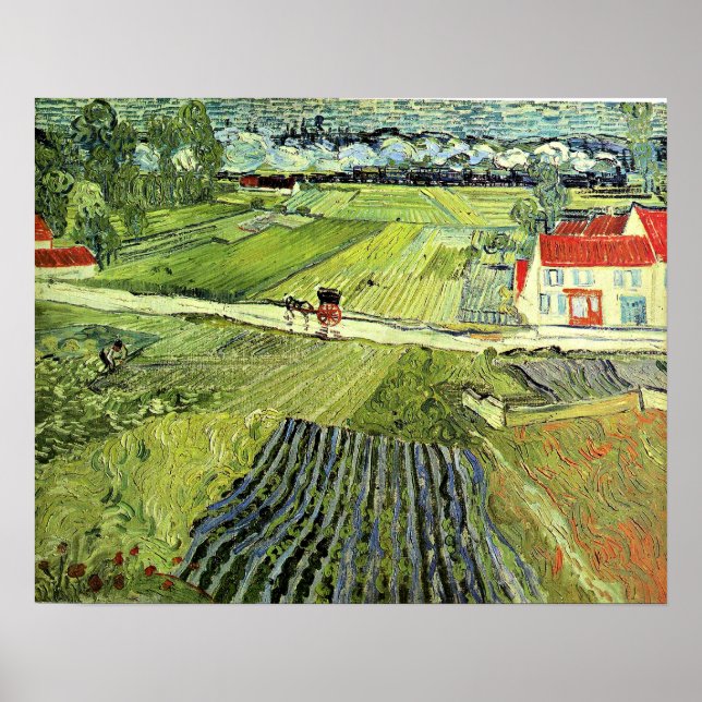 Landscape with Carriage and Train Poster (Front)