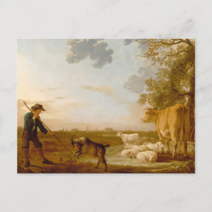 Landscape with cattle Aelbert Cuyp Postcard