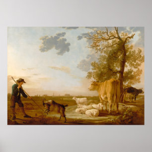 Landscape with cattle Aelbert Cuyp Poster