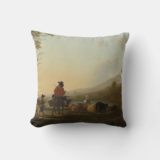 Landscape with Cattle Driver and Shepherd Cushion (Front)