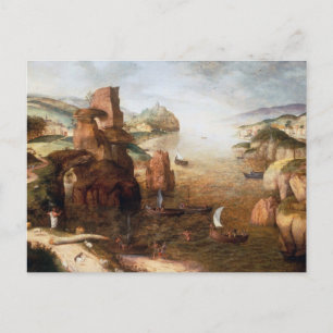 Landscape with Christ by Bruegel the Elder Postcard