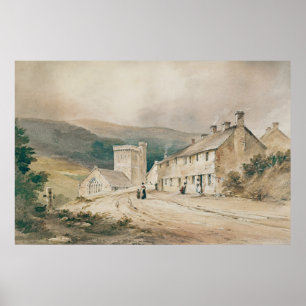 Landscape with cottage Poster