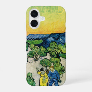 Landscape with Couple Walking by Vincent van Gogh iPhone 16 Case