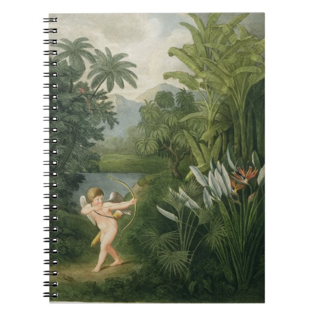 Landscape with Cupid aiming an arrow at a Parrot o Notebook (Front)
