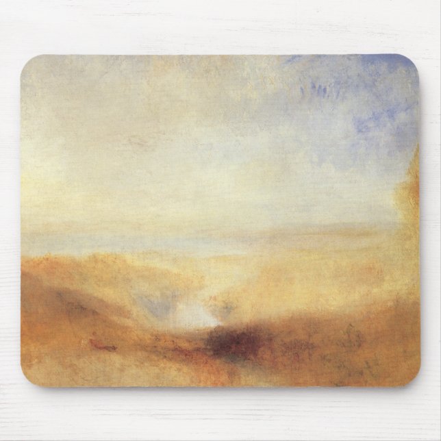 Landscape with Distant River Bay by Joseph Turner Mouse Pad (Front)