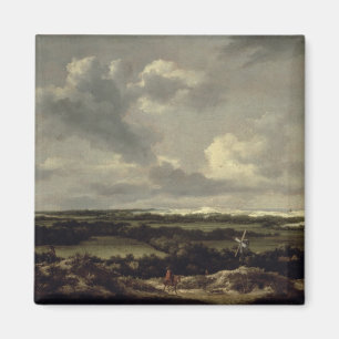 Landscape with Dunes near Haarlem (oil on canvas) Magnet
