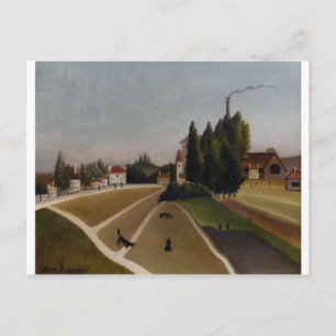 Landscape with Factory by Henri Rousseau Postcard
