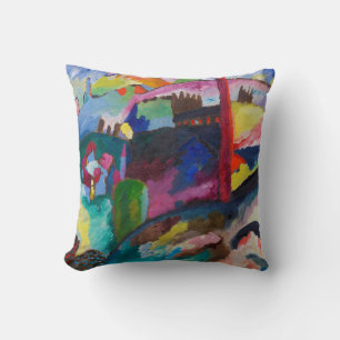 Landscape with Factory Chimney, Wassily Kandinsky Cushion