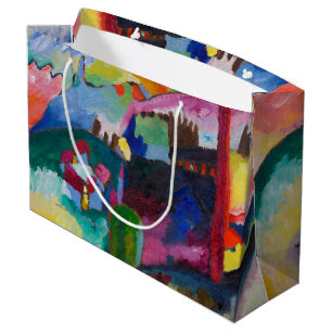 Landscape with Factory Chimney, Wassily Kandinsky Large Gift Bag