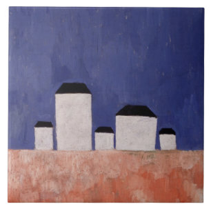 Landscape with Five Houses, c.1932 Ceramic Tile