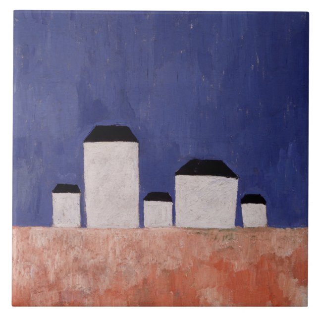 Landscape with Five Houses, c.1932 Ceramic Tile (Front)