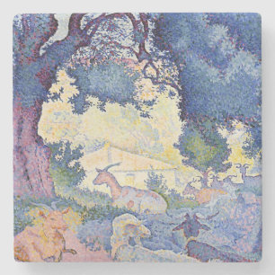 Landscape with Goats (by Henri-Edmond Cross) Stone Coaster