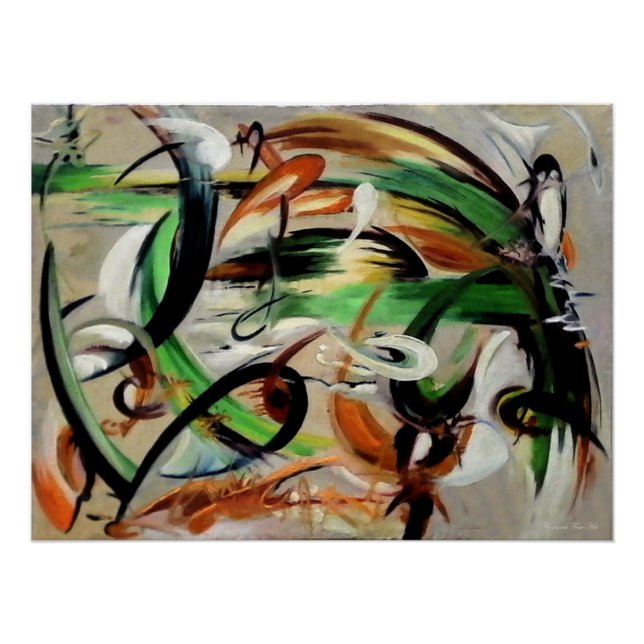 "Landscape with Greener Intensity", Glossy Poster (Front)