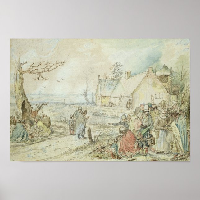 Landscape with Gypsy Fortune-Tellers Poster (Front)