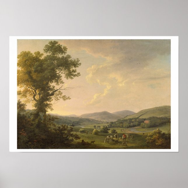 Landscape with Haymakers and a Distant View of a G Poster (Front)