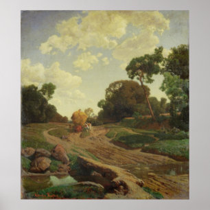 Landscape with Haywagon, c.1858 Poster