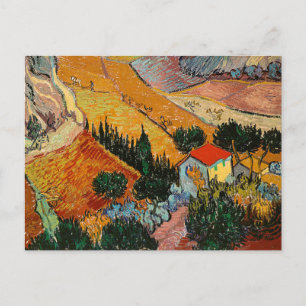 Landscape with House and Ploughman, Postcard