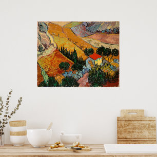 Landscape with House and Ploughman, Poster