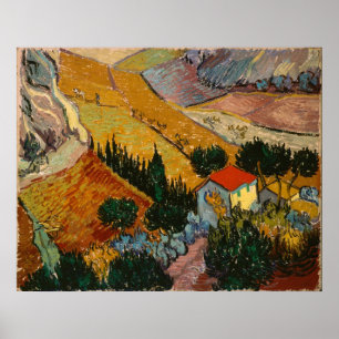 Landscape with House and Ploughman Poster