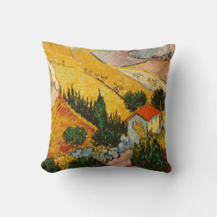 Landscape with House and PloughmaVincent van Gogh Cushion