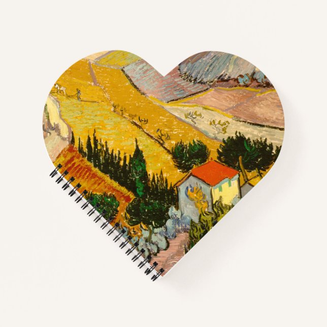 Landscape with House and PloughmaVincent van Gogh  Notebook (Front)