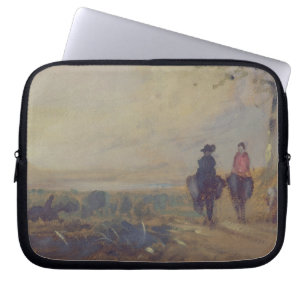 Landscape with Lake and two Figures Riding, previo Laptop Sleeve