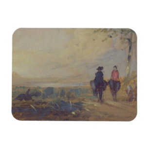 Landscape with Lake and two Figures Riding, previo Magnet
