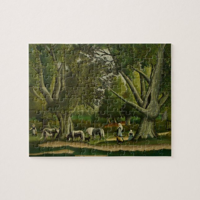 Landscape with Milkmaids by Henri Rousseau Jigsaw Puzzle (Horizontal)