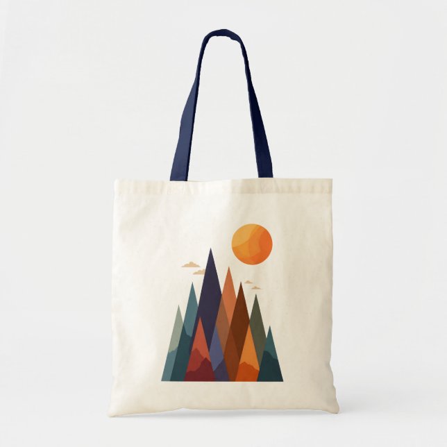 Landscape With Mountains and Sun Tote Bag (Front)
