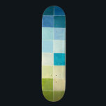 Landscape with Multicolored Pixilated Squares Skateboard<br><div class="desc">Megan Meagher created this piece utilising a style known as digital pixilation. Artists use computer programs to design and draw their pieces,  producing impressionistic renderings of real world settings. If you love abstract,  experimental art this print is for you!</div>