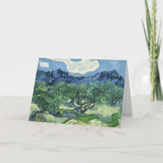 Landscape with Olive Trees, Vincent Van Gogh Card