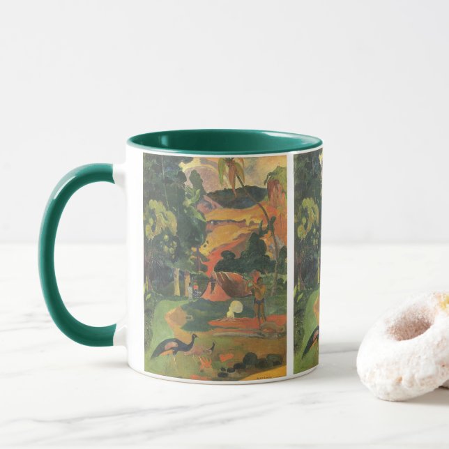 Landscape with Peacocks by Paul Gauguin Mug (With Donut)
