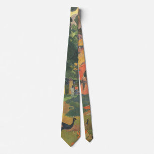 Landscape with Peacocks by Paul Gauguin Tie
