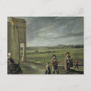Landscape with Peasants, c.1640 Postcard