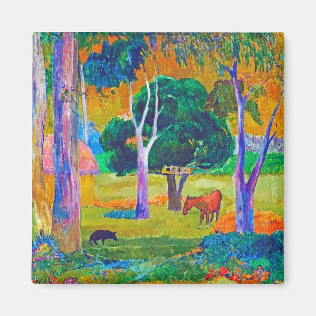 Landscape with Pig and Horse, Gauguin Magnet (Front)
