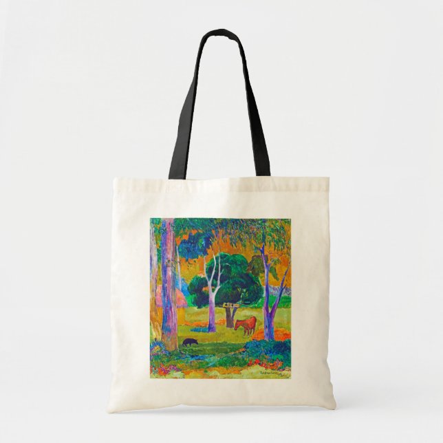 Landscape with Pig and Horse, Gauguin Tote Bag (Front)