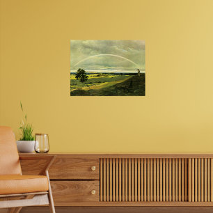 Landscape with Rainbow, famous artwork, Poster
