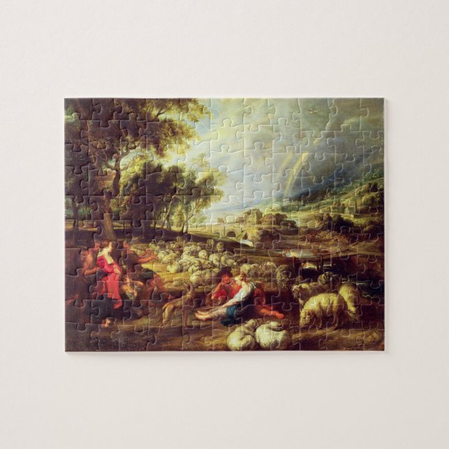 Landscape with Rainbow (oil on canvas) Jigsaw Puzzle (Horizontal)