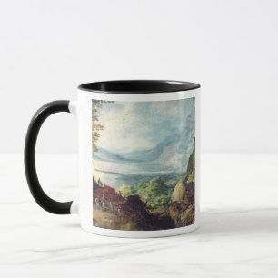 Landscape with Sea and Mountains (oil on canvas) Mug