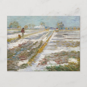 Landscape with Snow, Van Gogh Fine Art Postcard