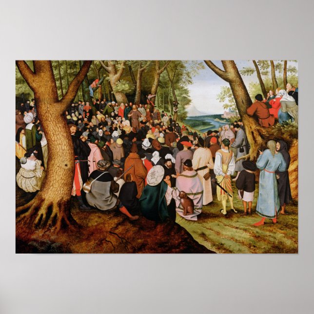 Landscape with St. John the Baptist Preaching Poster (Front)