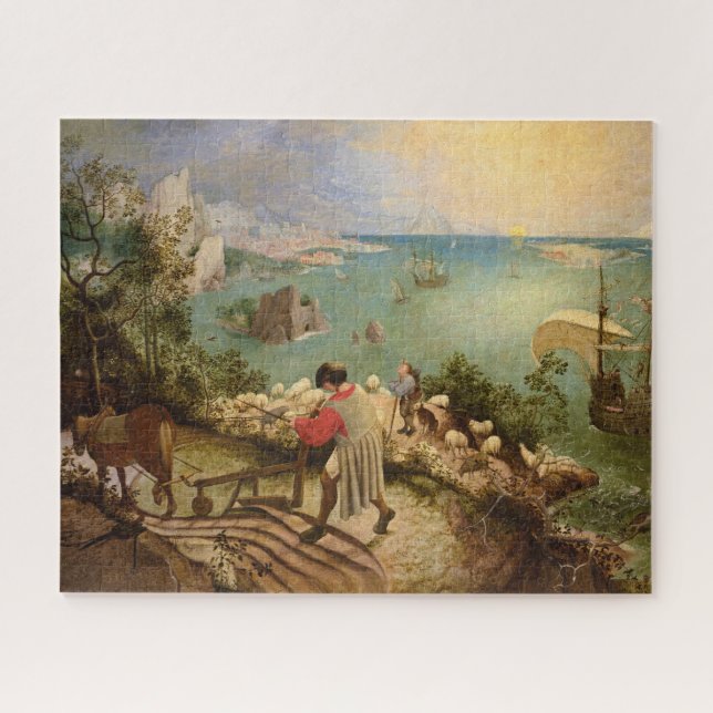 Landscape with the Fall of Icarus by P. Bruegel Jigsaw Puzzle (Horizontal)