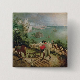 Landscape with the Fall of Icarus, c.1555 15 Cm Square Badge