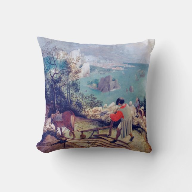 Landscape with the Fall of Icarus, Pieter Bruegel Cushion (Front)