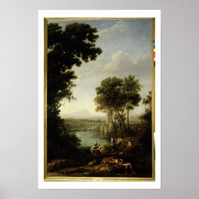 Landscape with the Finding of Moses Poster (Front)