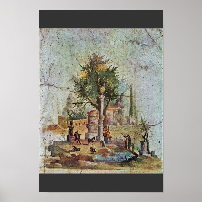 Landscape With The Sacred Tree By Pompejanischer Poster (Front)