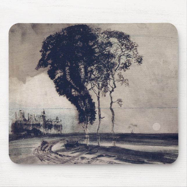 Landscape with Three Trees, 1850 Mouse Pad (Front)